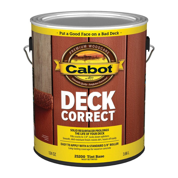 Cabot DeckCorrect Solid Tintable Tint Base Water-Based Latex Deck Stain 1 gal
