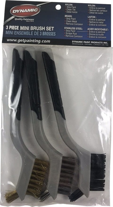 DYNAMIC Scrub Brushes Dynamic DYN10481 Mini Wire Brush Set, Soft Grip, 3 Piece 652270220437