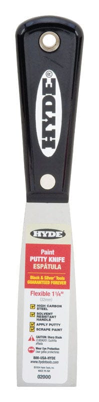 HYDE Utility Knife Hyde 1-1/4 in. W X 7-3/4 in. L High-Carbon Steel Flexible Putty Knife 079423020001