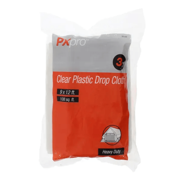 Pxpro Drop cloth 3.0 Mil Pxpro Clear plastic drop cloth - 9' X 12' 108 SQF 076670902951