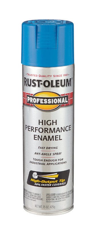 Rust - Oleum Spray Paint Safety Blue Rust-Oleum Professional Gloss Safety Blue Spray Paint 15 oz 020066752484