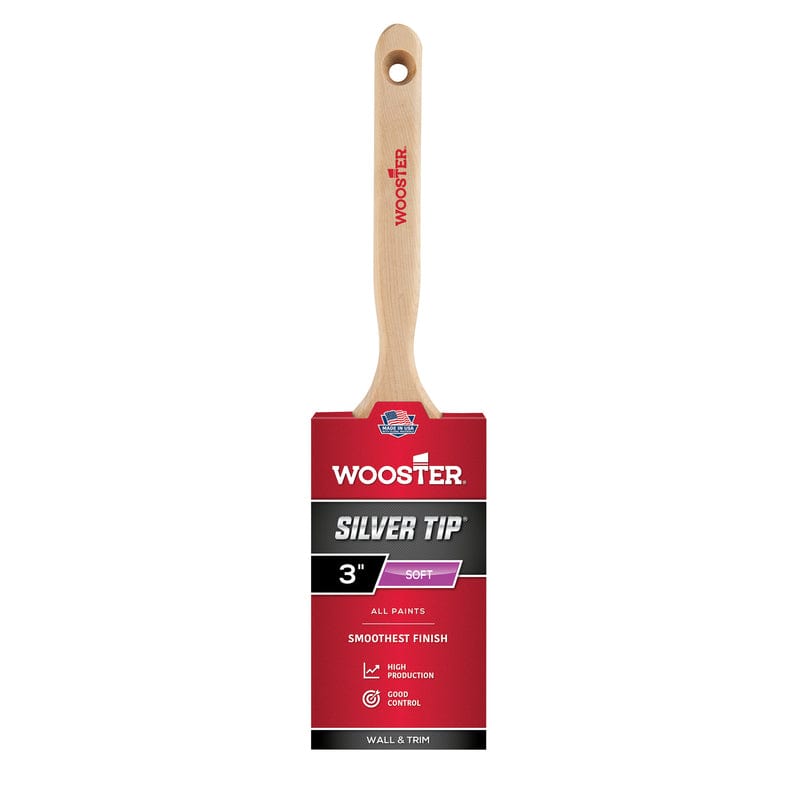 WOOSTER Paint Brush 3" Wooster Silver Tip Flat Paint Brush 071497161291