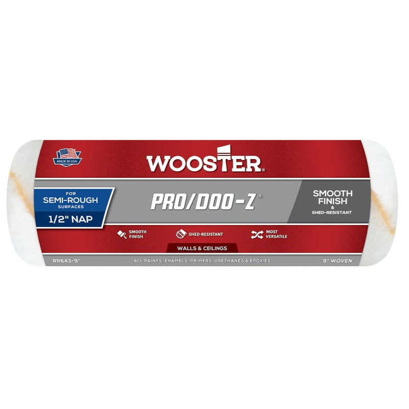 WOOSTER Roller Cover 1/2" x 9" Wooster Professional Pro/Doo-Z High-Density Woven Roller Cover 071497118073