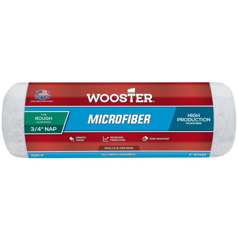 Wooster Roller Cover 9"X3/4" Wooster High Production Micro Fiber Roller Cover 071497132437