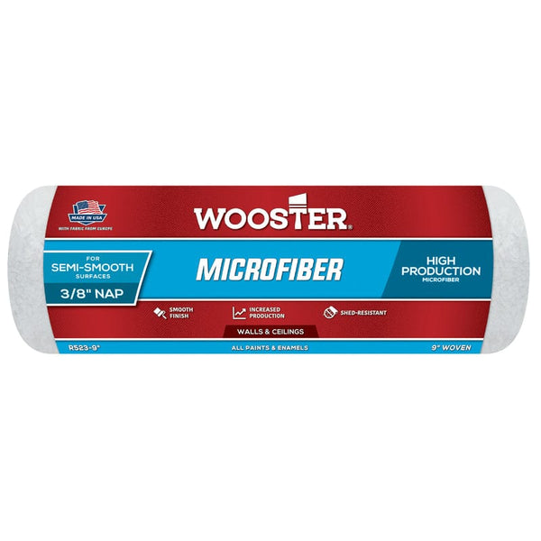 Wooster Roller Cover 9"X3/8" Wooster High Production Micro Fiber Roller Cover 071497132116