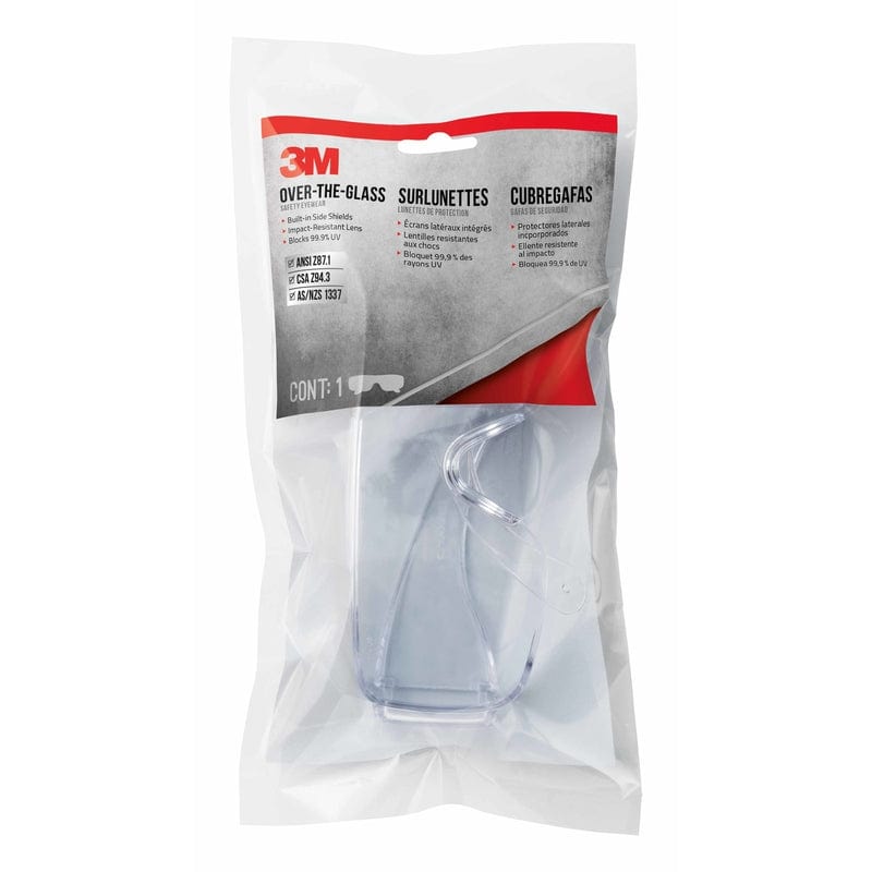 3M Over-the-Glass Safety Glasses Clear Lens Clear Frame x 1 (47110H1)
