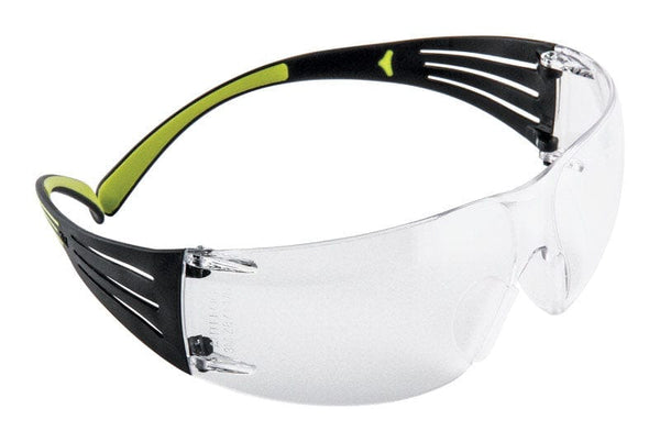 3M Safety Glasses 3M SecureFit Anti-Fog Safety Glasses Clear Lens Black/Green Frame 1 pc. 076308723941
