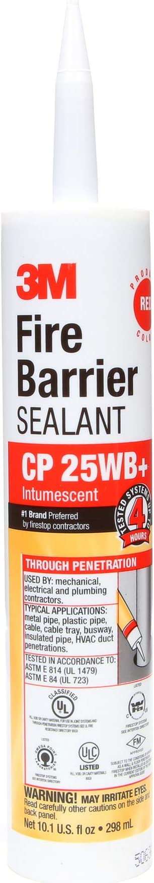 3M Fire Barrier Red Intumescent Fire Stop Sealant 10.1 oz.