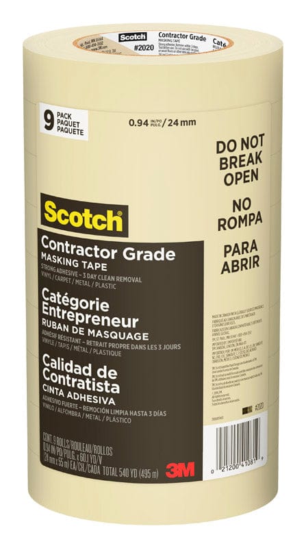 Scotch® Paint Masking Tape, 231, tan, 1.4 in x 60 yd (36 mm x 55 m), 24  rolls per case