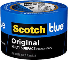 3M 2090-72A 72mm x 54.8m Blue Multi Surface Masking Tape s/w