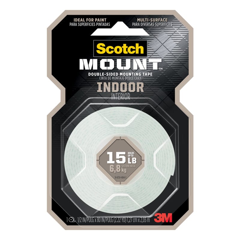 3M Tapes 3M Scotch-Mount Double Sided 1/2 in. W x 80 in. L Mounting Tape White 051141334455
