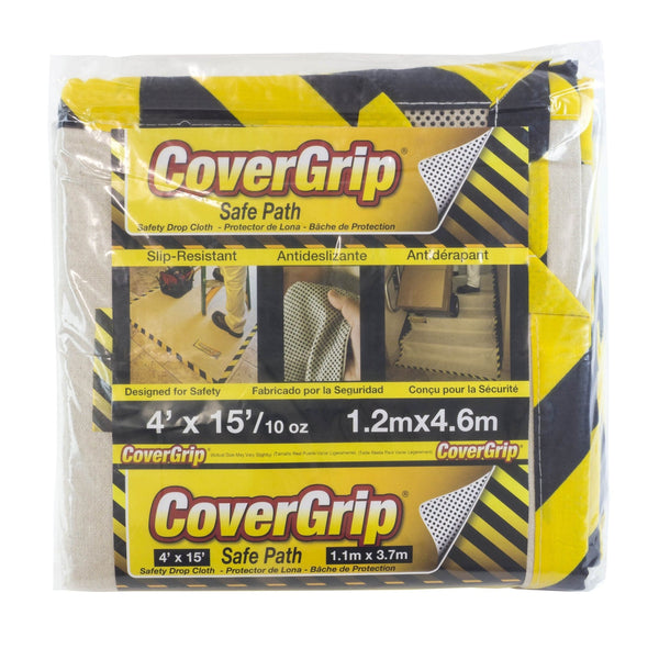 CoverGrip 4 ft. W x 15 ft. L Canvas Drop Cloth