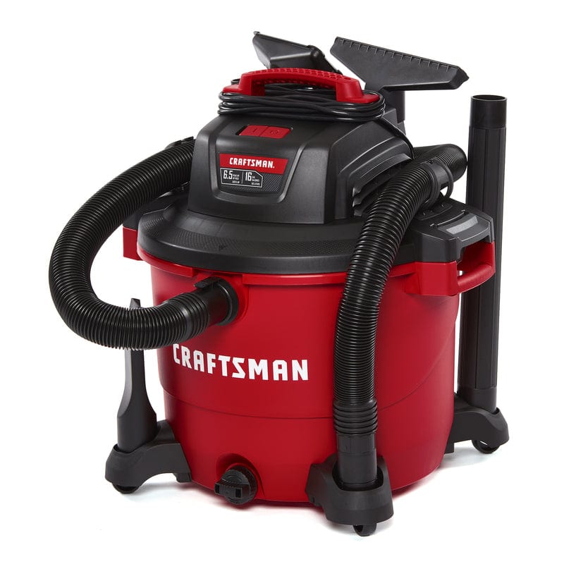 Craftsman 16 gal. Corded Wet/Dry Vacuum 12 amps 120 volt 6.5 hp Red