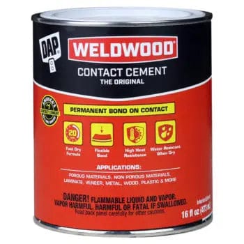 DAP Contact Cement DAP Weldwood High Strength Rubber Contact Cement 1 pt 070798002715