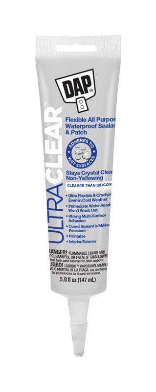 DAP Ultra Clear Clear Synthetic Rubber All Purpose Waterproof Sealant 5 oz.