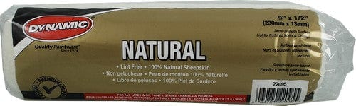 Dynamic 22095 9" Natural Sheepskin 1/2" Nap Roller Cover