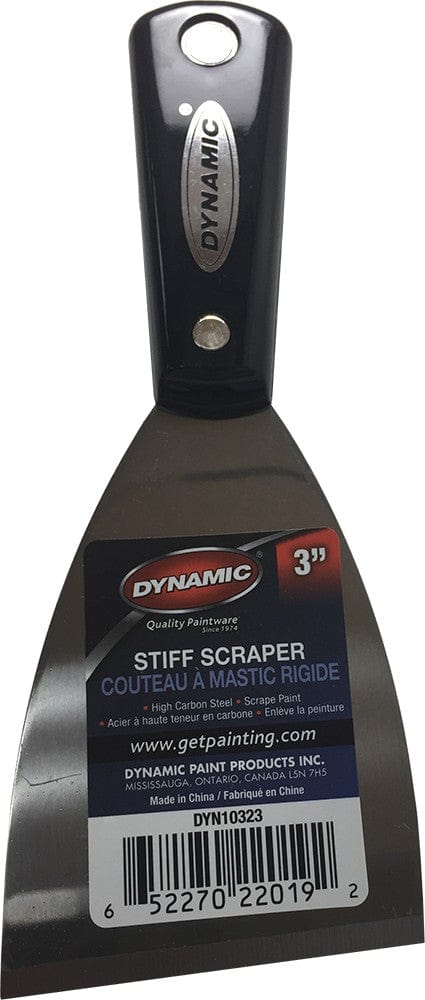 Dynamic DYN10323 Nylon Handle 3" Stiff Scraper with Carbon Steel Blade