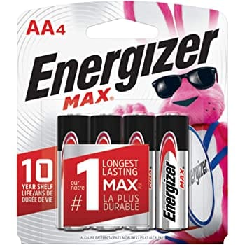 Energizer MAX AA Alkaline Batteries 4 pk Carded