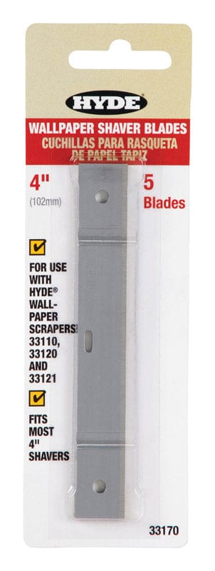 Hyde 33170 4" Wallpaper Replacement Shaver Blade For 33120 33110 & 33090 5Pk