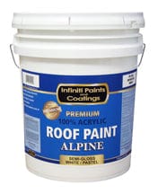 Infiniti Paints Roof Coating #IP140 Alpine Premium 100% Acrylic Semi-Gloss Roof Paint