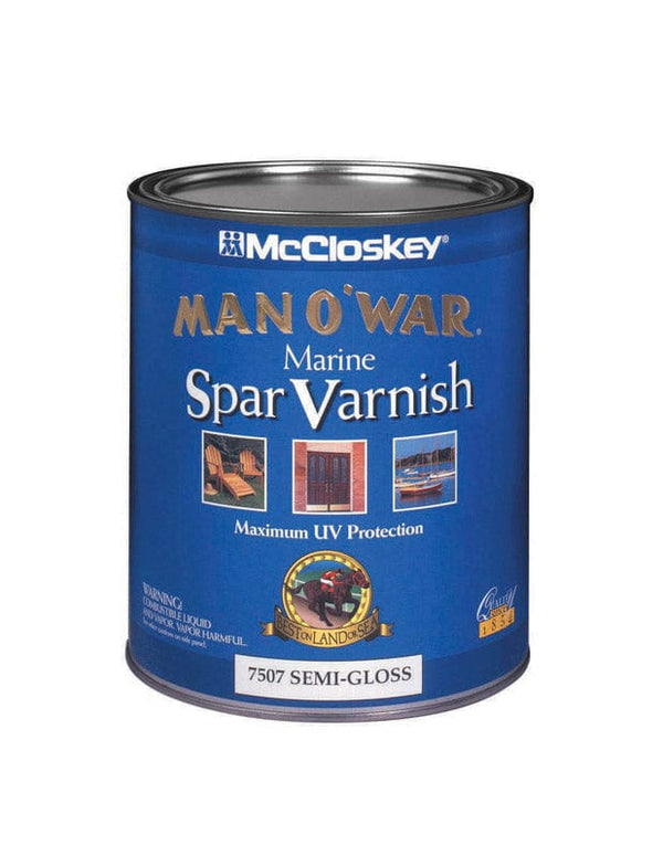 McCloskey Man O' War Semi-Gloss Clear Marine Spar Varnish 1 qt