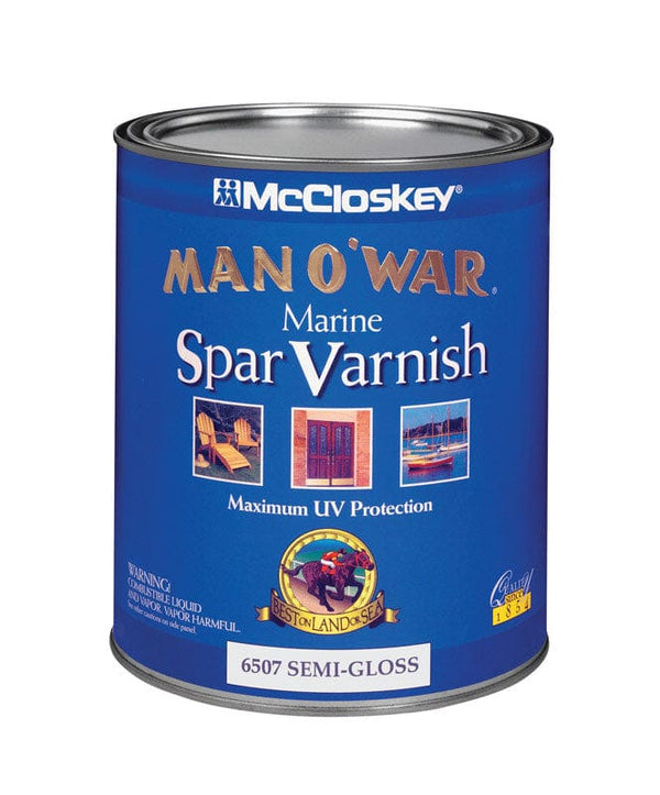 Man O' War McCloskey Semi-Gloss Clear Marine Spar Varnish