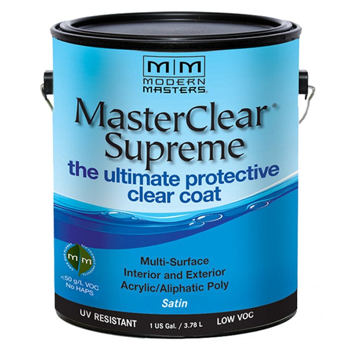 Modern Masters MasterClear Supreme Satin Clear Water-Based Protective Coating 1 gal.