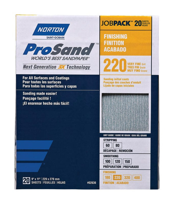 Norton ProSand 11 in. L x 9 in. W Aluminum Oxide Sandpaper 20 pk