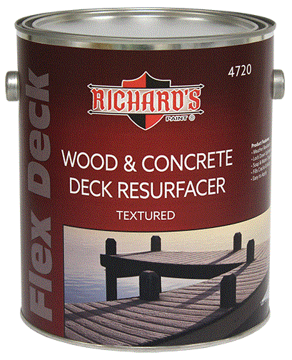 Richard's Paint #4720, FlexDeck Wood & Concrete Deck Resurfacer Coating