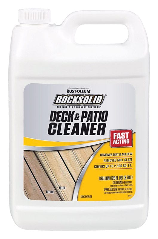 Rust - Oleum Deck and Patio Cleaner Rust-Oleum RockSolid Deck and Patio Cleaner 1 gal Liquid 899201002858