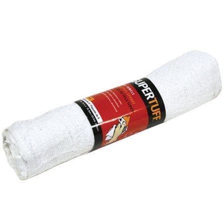 Trimaco SuperTuff 14 in. W x 17 in. L White Cotton Terry Towel