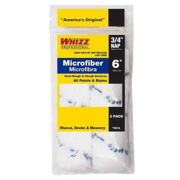 Whizz Xtrasorb Microfiber 6 in. W X 3/4 in. S Mini Paint Roller Cover 2 pk