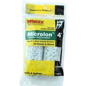 Whizz Roller Cover 4 X 3/8 Whizz 73011 4" Microlon 3/8" Nap Mini Roller Cover 2Pk 732087730111
