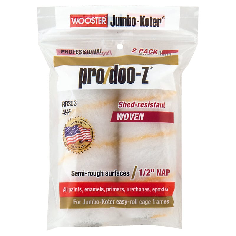 Wooster Pro/Doo-Z Fabric 1/2 in. x 4-1/2 in. W Mini Paint Roller Cover 2 pk